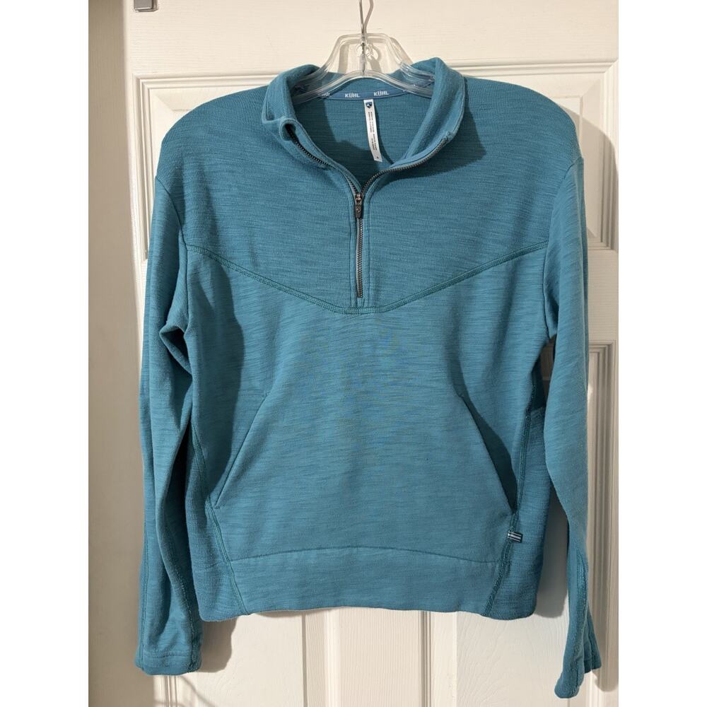 Kuhl Lola 1/2 Zip Sweatshirt Womens Sz S Teal Outdoor Hiking
